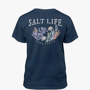 Salt Life Navy Coral Colony Girl’s Short-Sleeve T-Shirt NWT